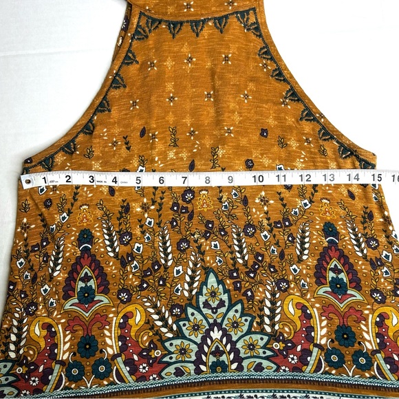 Love On A Hanger XS Sleeveless Halter Neckline Top Burnt Orange Back Keyhole - Picture 6 of 8